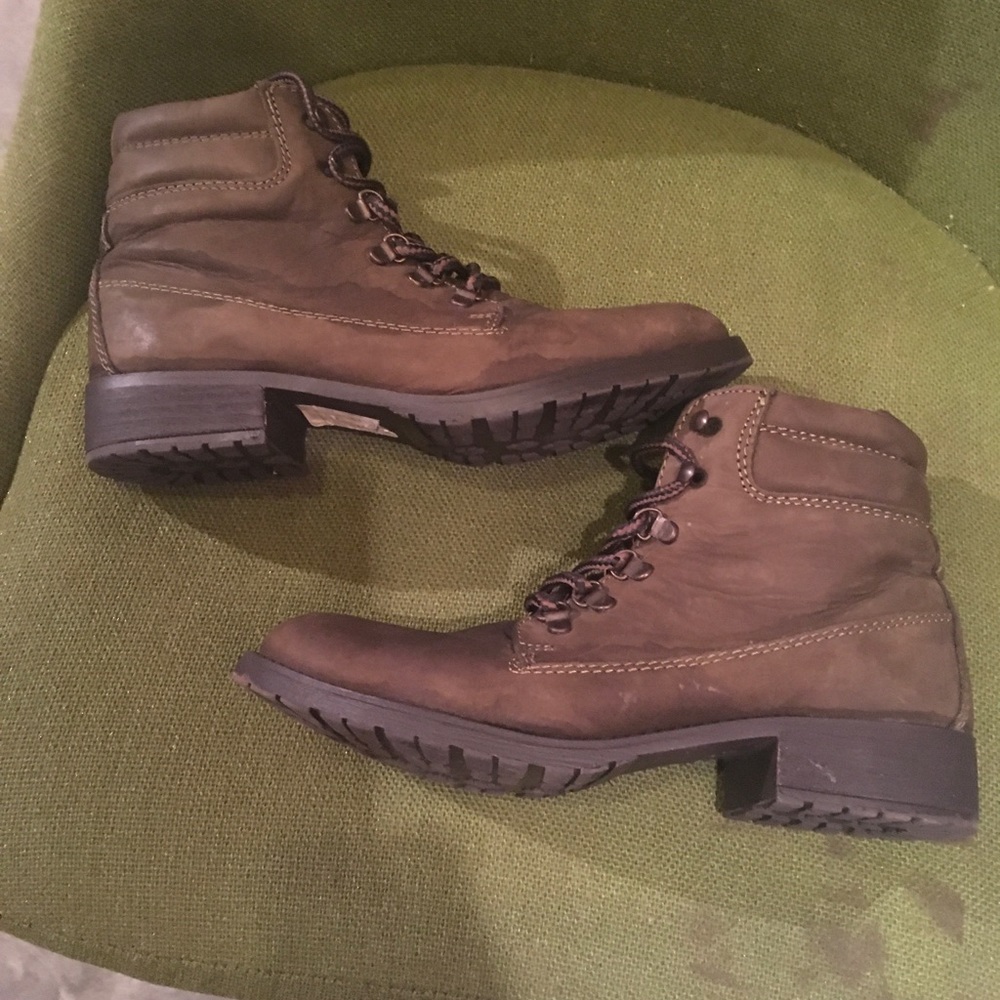 Steve Madden Gantra Sz 9 Leather Hiking Boots